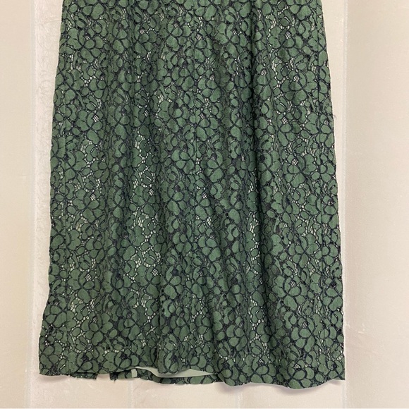 Tory Burch Women’s Mariana Dress Size 4 Lace Jacquard Douglas Fir Designer NWT - Picture 11 of 14